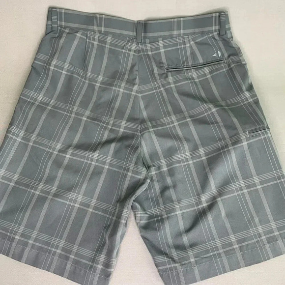 Grand Slam Plaid Bermuda Golf Shorts Lightweight Activewear Size 34 Gray Silver - Picture 2 of 11